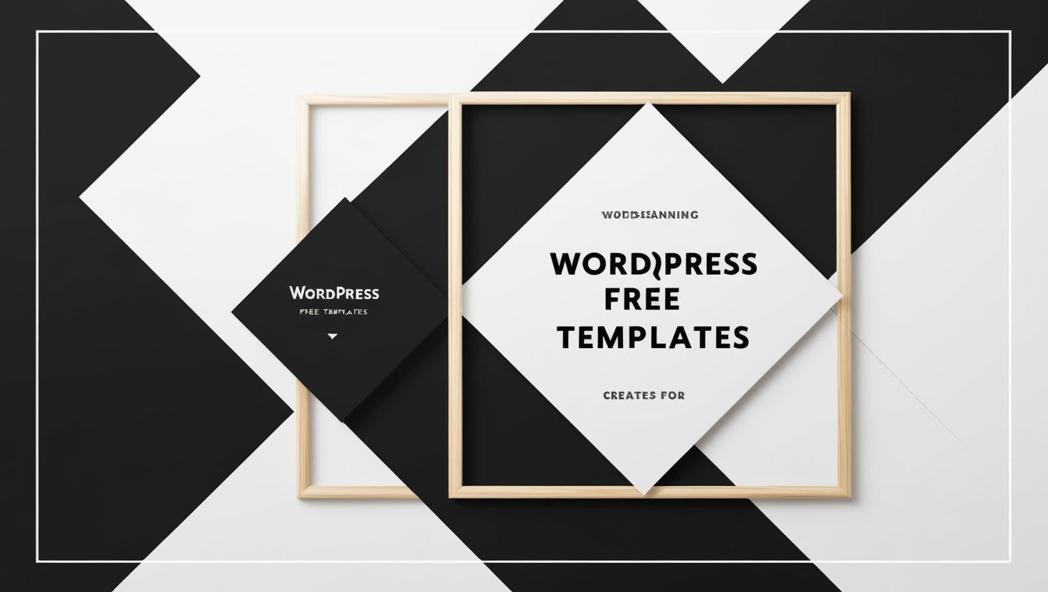 Top-Rated IT WordPress Themes to Power Up Your Tech Website 1 create a banner for this wordpress free templates with plane white and black background with frame acttractive best IT WordPress themes